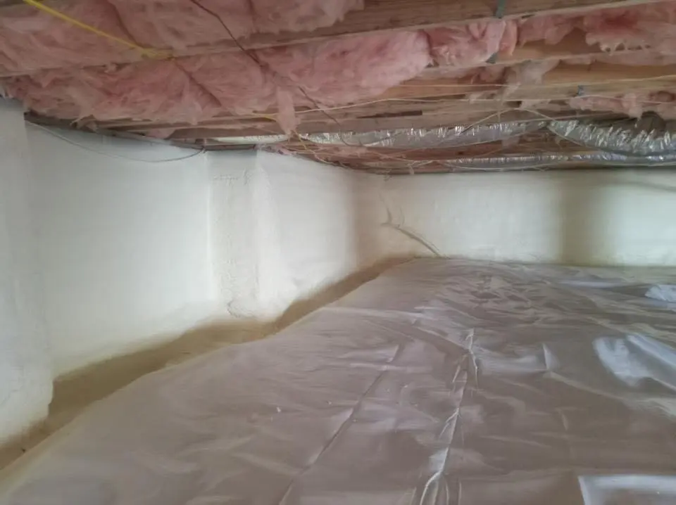 Crawl space encapsulation with closed-cell spray foam for Spray Foam Roofing in Perry Heights