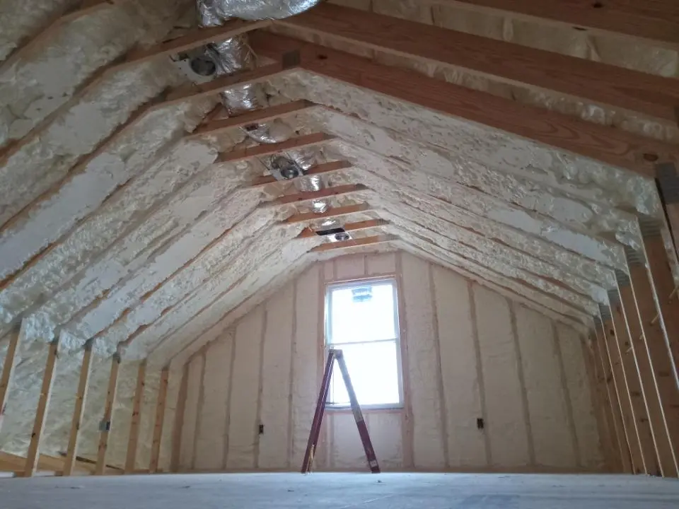 Spray foam roofing application for Crawl Space Insulation project in Perry Heights